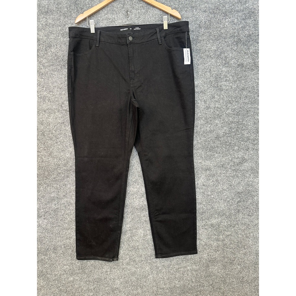 Old Navy Women 20 Black Wow Straight High Rise Jeans New 734893-00-1